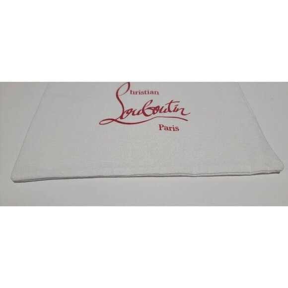 Christian Louboutin White Shoe Dust Bag 14" X 9" New Without Tags - Picture 2 of 2